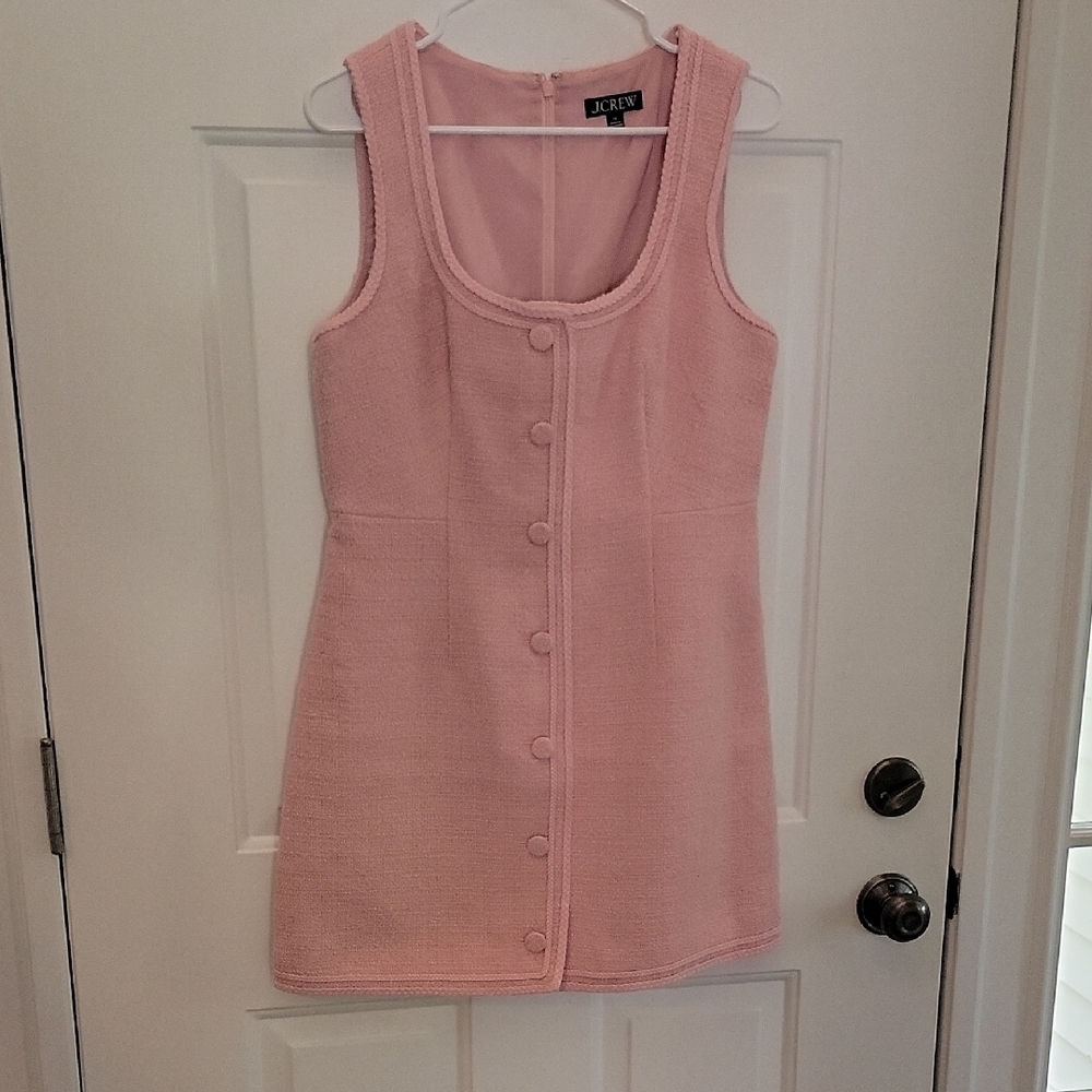 J. Crew Blush Button-Front Mini Dress